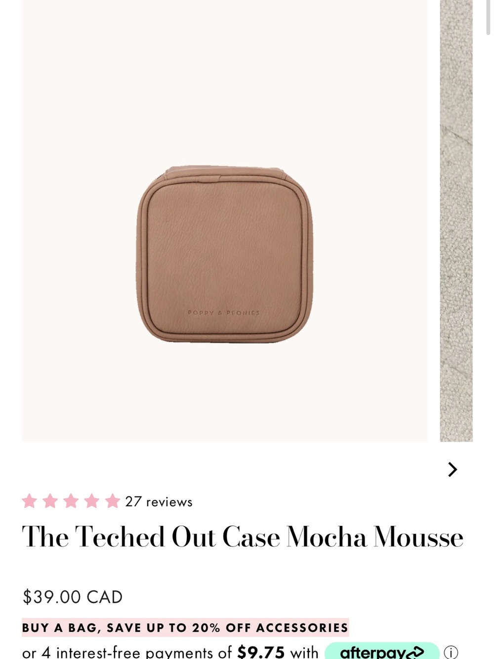 Poppy & Peonies  Square Tech Case